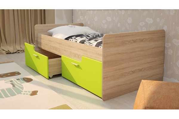 Кровать "Умка" 0,8*1,6 м с основанием ЛДСП (К-001) SL