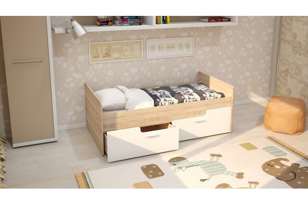 Кровать "Умка" 0,8*1,6 м с основанием ЛДСП (К-001) SL